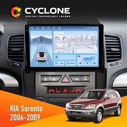 Штатна магнітола KIA Sorento (BL) 2006-2009 Cyclone C9-012 4x64, DSP, 4G Cyclone (НФ-00007926)
