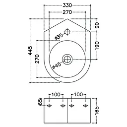 Умивальник Jaquar 35x46 JDS-WHT-25841, Білий - мініатюра 2