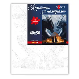 Картина за номерами Santi 4 крило Вершники драконів 40х50 см (955047) - мініатюра 2