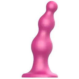 Насадка для страпону Strap-On-Me Dildo Plug Beads Framboise Metallic L
