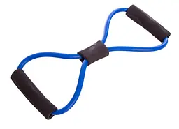 Еспандер EasyFit вісімка трубчастий синій (EF-3947-BL) - мініатюра 1