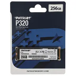 Накопичувач SSD M.2 Patriot P320 256GB NVMe 2280 Gen3.0 x4 3D TLC (P320P256GM28) - мініатюра 2