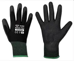 Рукавички захисні Bradas PURE BLACK PRO поліуретан розмір 9 RWPBCP9