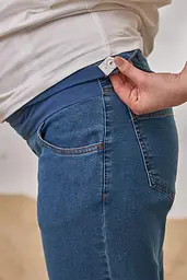 Вільні легкі джинси Mom для вагітних Sheldon denim 2XL Юла Мама Блакитний - мініатюра 6