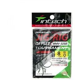 Гачки офсетні INTECH Tournament JIG-RIG Offset 8 (6шт/уп) WMV-32SB