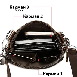 Сумка чоловіча шкіряна 14608 Vintage коричнева - мініатюра 8