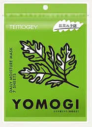 SPC Temogey Yomogi Mask тканинна маска для догляду за чутливою шкірою з японським полином, 7 шт