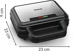Мультимейкер Tefal UltraCompact 3in1 700 Вт тефлон 3 пластини метал чорно-сірий - мініатюра 3