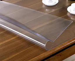 Гнучке (м'яке, рідке) скло скатертину на стіл Soft Glass 2.4х1.4м (товщина 2.0 м) Прозора - мініатюра 2