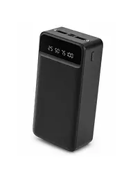 Power Bank 40000 мА-год 5V2A з LED дисплеєм, що відображає рівень заряду і ліхтариком, для швидкої зарядки смартфонів, Чорний