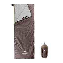 Спальник Naturehike Summer LW180 (NH21MSD09) +15°C - лівий - 190см - коричневий - мініатюра 3
