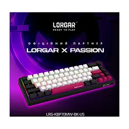 Клавіатура Lorgar KBP70MW Pro RGB Wireless/Bluetooth/USB UA Black/Red (LRG-KBP70MW-BK-US) - мініатюра 3