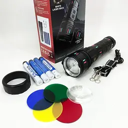 Ліхтар NIGHT VISION FLUORESCENCE XPRO AK177-1, білий лазер, LED, power bank, 4×18650, індикація заряду, ЗУ Type-C, zoom, 5 фільтрів (47153-177-1_1117) - миниатюра 8