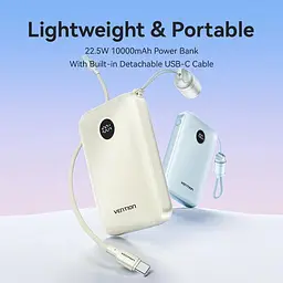 Павербанк Vention Pink 10 000 mAh / 22.5 Вт (FKAP0-C) - мініатюра 3