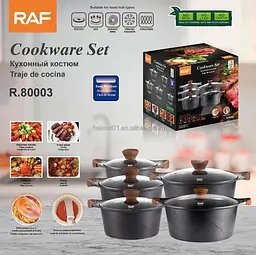 Набір каструль 5 в 1 Cookware Set R-80003 - мініатюра 3