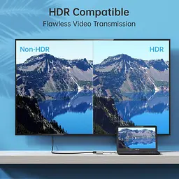 Перехідник Choetech USB 3.1 Type-C M - HDMI F, 0,15m 8K 60Hz чорний - мініатюра 5