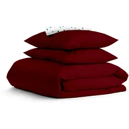 Комплект постільної білизни Cosas сімейний RUBY CS3 2 x 160 x 220 см (Ranfors79_Bordo_ColorBlots_160x2)