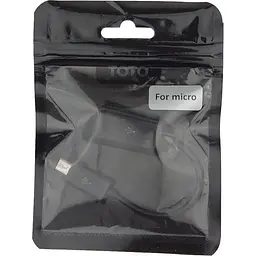 Кабель Toto TKZ-01 OTG cable micro USB 0.16m Black - мініатюра 2