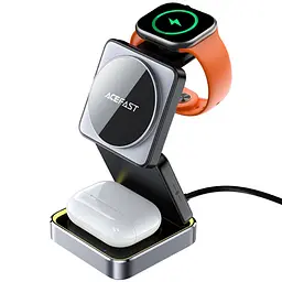 Зарядний пристрій Wireless QI 3in1 15W E20 Acefast - мініатюра 3