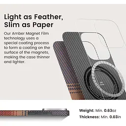 Оригінальний протиударний чохол для iPhone 16 Pro Pitaka Tactile Woven Case Sunset (KI1601SU) - мініатюра 10