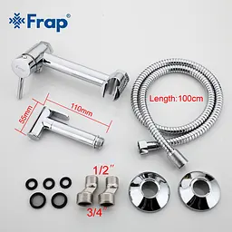 Змішувач для гігієнічного душу Frap 1/10, Хром F7503 - мініатюра 5