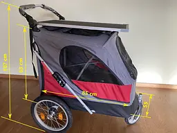 Візок для собак Pet Travel Blue зі столиком чохлом і дощовиком Large - мініатюра 4