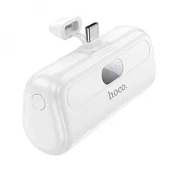 Зовнішній акумулятор міні Hoco J116 5000mah type-c вихід кишеньковий білий