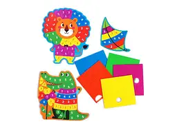Набір для творчості VLADI TOYS зі плюшевою мозаїкою "Лев та Крокодил" VT4511-18 - мініатюра 6