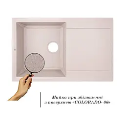 Мийка кухонна Lidz COL-06 790x495х230 мм (LIDZCOL06790495230) - мініатюра 3