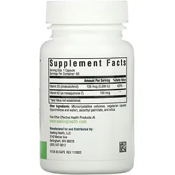 Вітамін D3+K2 Seeking Health Vitamin D3+K2 5000 МО та 100 мкг 60 вегетаріанських капсул - мініатюра 2