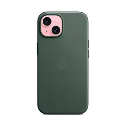 Чехол для Apple iPhone 15, FineWoven Case with MagSafe, зеленый, защитная накладка из материала FineWoven, противоударный, для iPhone, защита всего корпуса, поддержка беспроводной зарядки и MagSafe, (ARM71975) - мініатюра 4