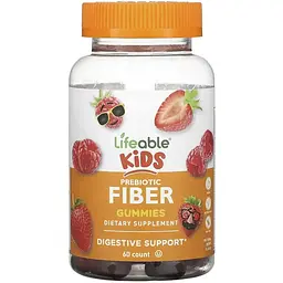 Пребіотик Lifeable Kids Prebiotic Fiber 60 жувальних цукерок