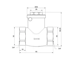 Зворотний клапан пелюстковий Thermo Alliance Standart 3/4" ВВ (низького тиску) SD242W20 - мініатюра 3