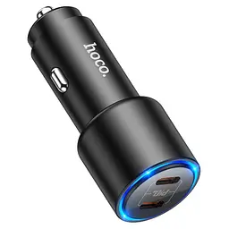 Автомобільний зарядний пристрій Hoco NZ3 40W Dual Port Type-C (Black) [71691] - мініатюра 2