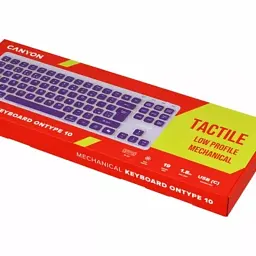 Клавіатура Canyon OnType 10 TKL Mechanical Silent Low-profile USB UA Violet (CNS-HKB10V) - мініатюра 4