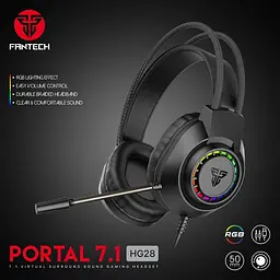 Ігрові Навушники Fantech HG28 Portal Чорний - мініатюра 2