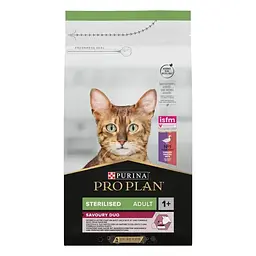 Сухий корм для стерилізованих котів Purina Pro Plan Sterilised з качкою та печінкою 1.5 кг 12515227