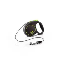 Рулетка Flexi Black Design для собак трос розмір XS 3 м зелена