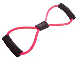 Еспандер EasyFit вісімка трубчастий рожевий (EF-3947-P) - мініатюра 1