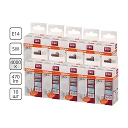 Лампочка Osram CL P40 5,5W/840 230V FR E14 (4058075056930) - мініатюра 2