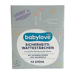 Дитячі ватні палички Babylove 72 шт - мініатюра 2