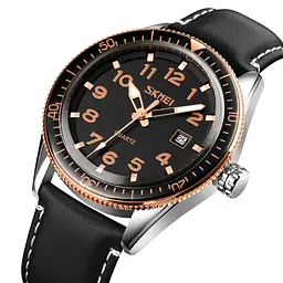 Наручний годинник чоловічий 9232LRGBK Rose-Gold Black Leather Skmei acs0029859 - мініатюра 2