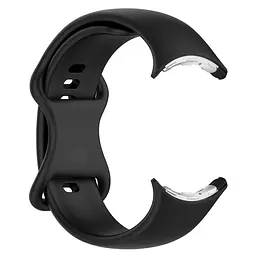 Силіконовий ремінець на смарт годинник Google Pixel Watch 41mm/2 41mm/3 41mm/4 41mm, Silicone, black, зі зручною застібкою, на фітнес браслет, ArmorStandart (ARM75420) - мініатюра 2