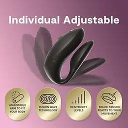 Вібратор We-Vibe Chorus Pro Satin Black для пар зі смарт-управлінням - мініатюра 11