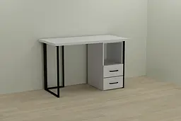 Комп'ютерний стіл Ferrum-decor Отто 75x120x70 чорний ДСП Білий 32мм (FRD-103596)