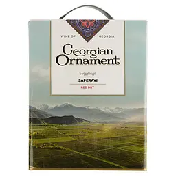 Вино Georgian Ornament Saperavi червоне сухе 3 л - мініатюра 2