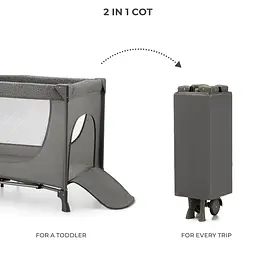 Ліжко-манеж Kinderkraft Joy 2 Dark Grey (KLJOY02DGR00000) - мініатюра 2