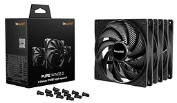 Комплект вентиляторов be quiet! PURE WINGS 3 140mm PWM high-speed 3 шт (BL138) - мініатюра 4