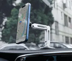 Автоутримувач XO C148 Universal Magnetic metal 360° rotating Holder сріблястий (7109739) - мініатюра 3