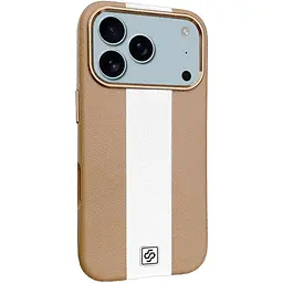 Шкіряний чохол Rally with MagSafe для Apple iPhone 17 Pro Max (6.9) Beige / White